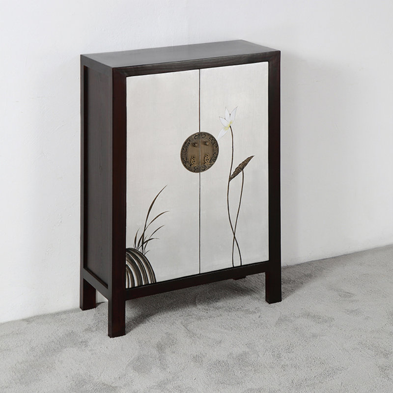 Simple Hand-Painted Porch Cabinet Accent Cabinet