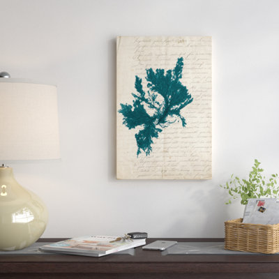 « rétro-algues bleu algues iv », reproduction d’impression sur toile tendue