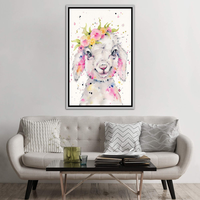 «Little Lamb» par Sillier Than Sally - reproduction d'art, H 60 po x l 40po x P 1,5 po, Pas de tapis