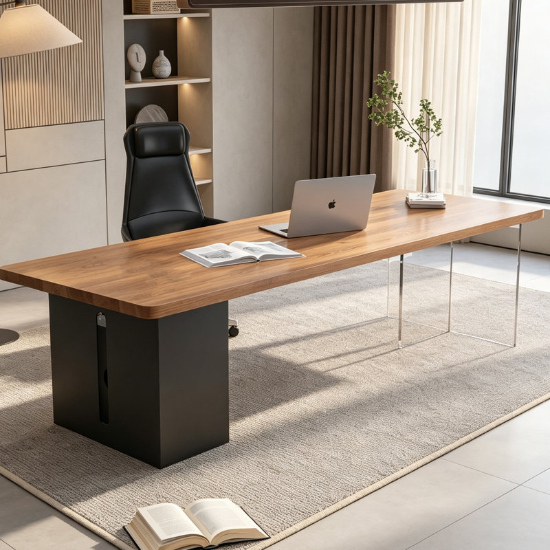 bureau minimaliste italien moderne, H 29,53 po x l 70,87 po x P 31,5 po