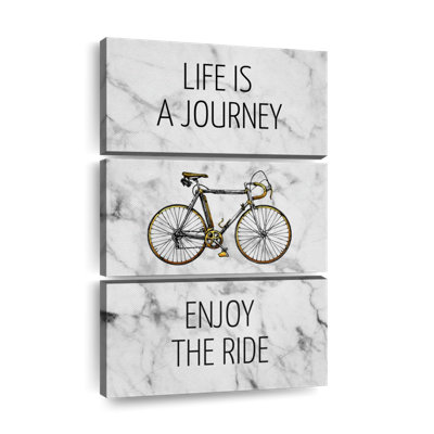 " Life Is A Journey Quote I " by Globetrotter Studio 3 - Pieces