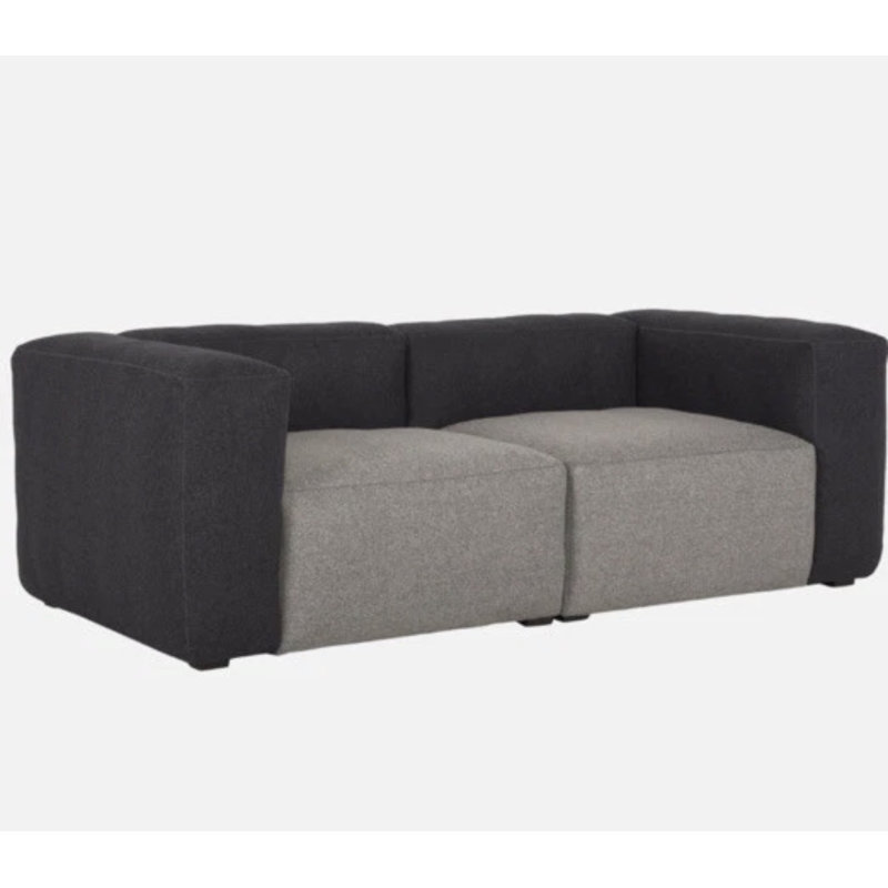 Camoya 2 - Piece Upholstered Sectional MAGS BY H A Y, Black/Gray