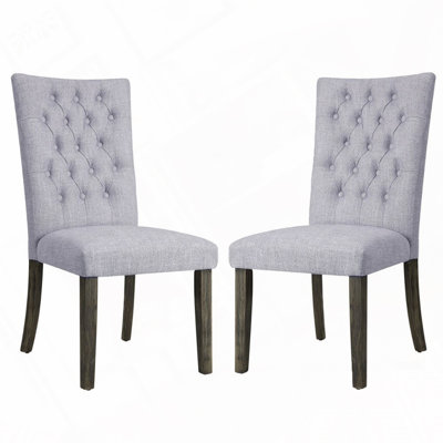 Chaises de salle à manger rembourrées en lin