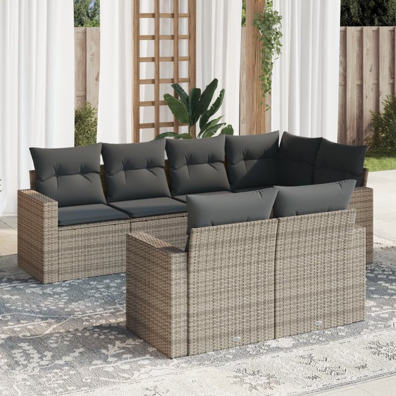 Vidaxl Garden Sofa Set Grey
