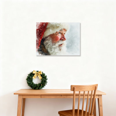 Portrait de père Noël, art mural sur toile