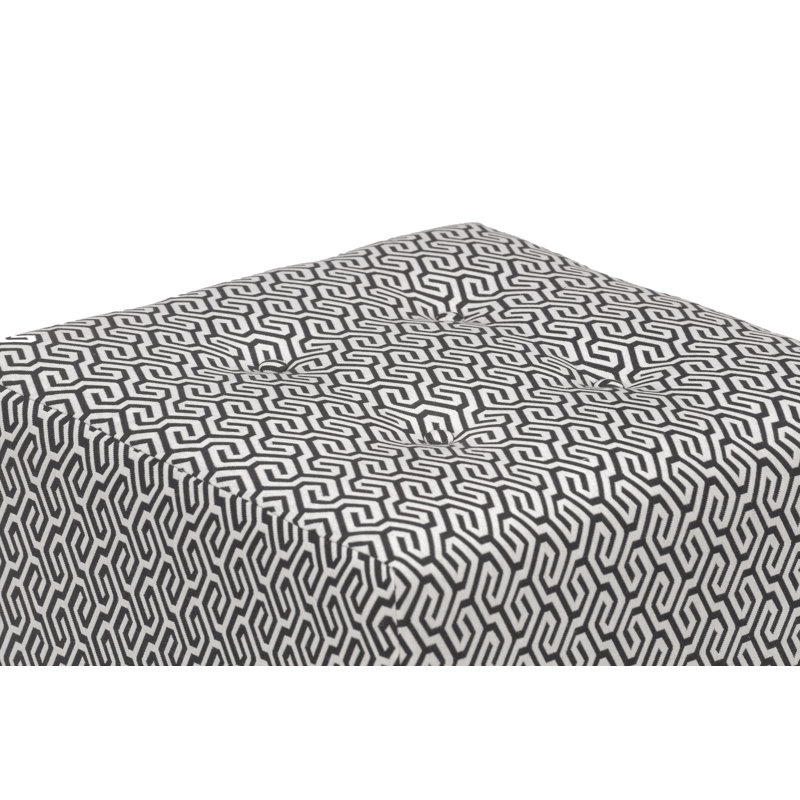 Repose-pieds Dalery, 100 % polyester noir / crème