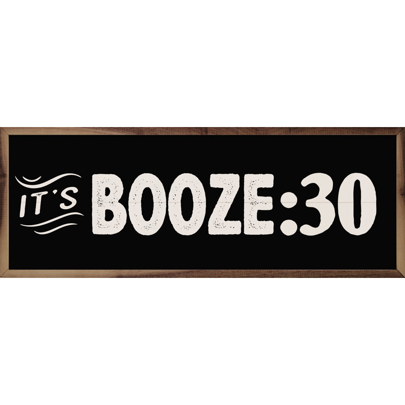 Booze 30 Black, 8" H x 24" W