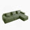 Boneless Modular 3 Seat L Shape Sectional Sofa With Deep Seat, Cloud Sectional Couch Featuring Throw Pillows And Movable Ottoman, Ideal For Family Gatherings