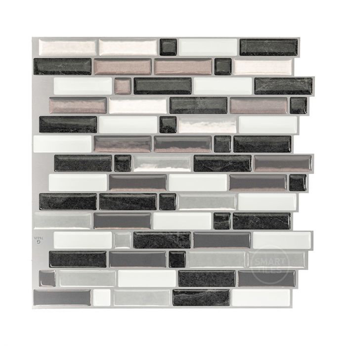 Peel and Stick Gel Backsplash Crescendo 10" x 10" (Set of 4) Smart Tiles