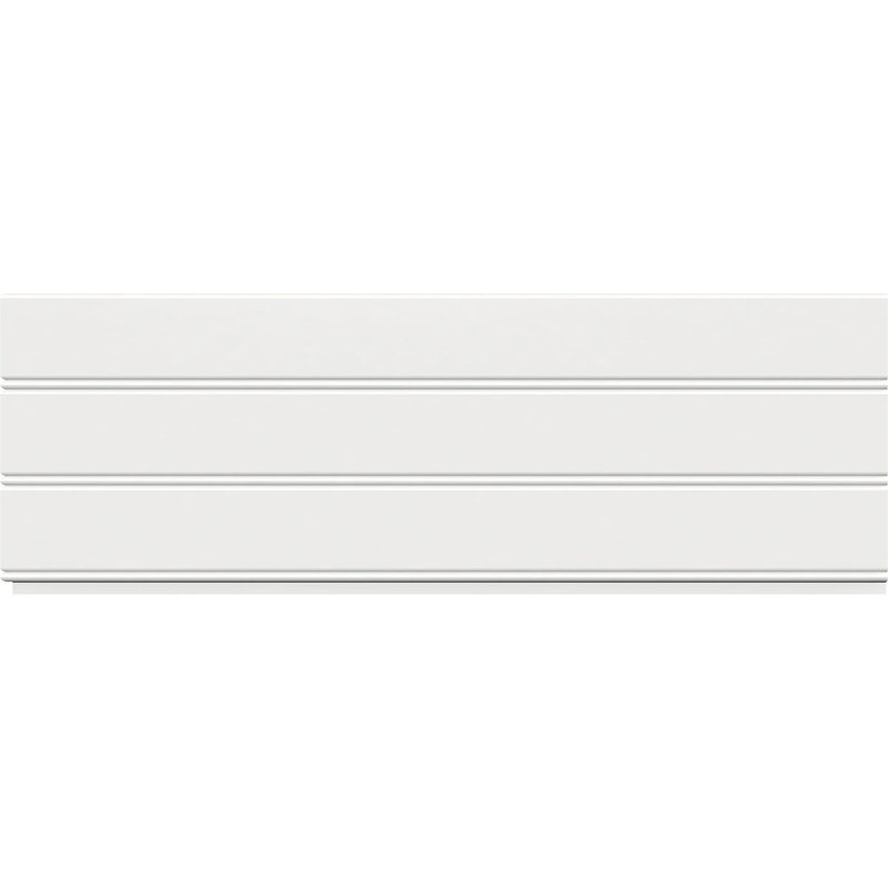 96" White PVC Reversible Bead/Nickel Gap Baseboard Moulding
