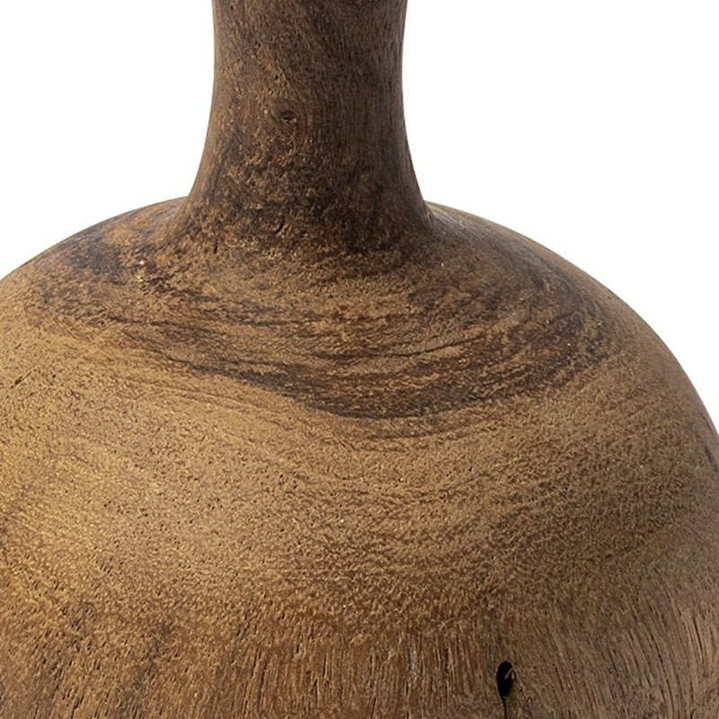 Pièce de décor en forme de vase 11 "en bois, H 7 po x l 6 po x P 6 po