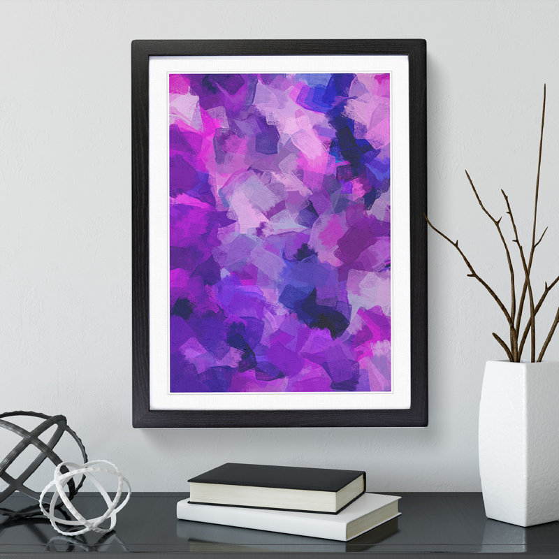 Fade Into The World Abstract - Single Picture Frame Painting, Black, 64cm H x 46cm W x 2cm D