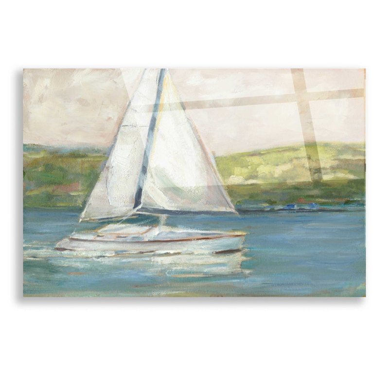 "Off the Coast I" par Ethan Harper, art mural en verre acrylique, H 12 po x l 16 po x P 0,12 po