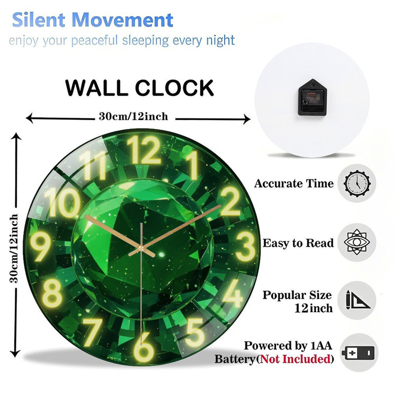 Horloge murale Emerald
