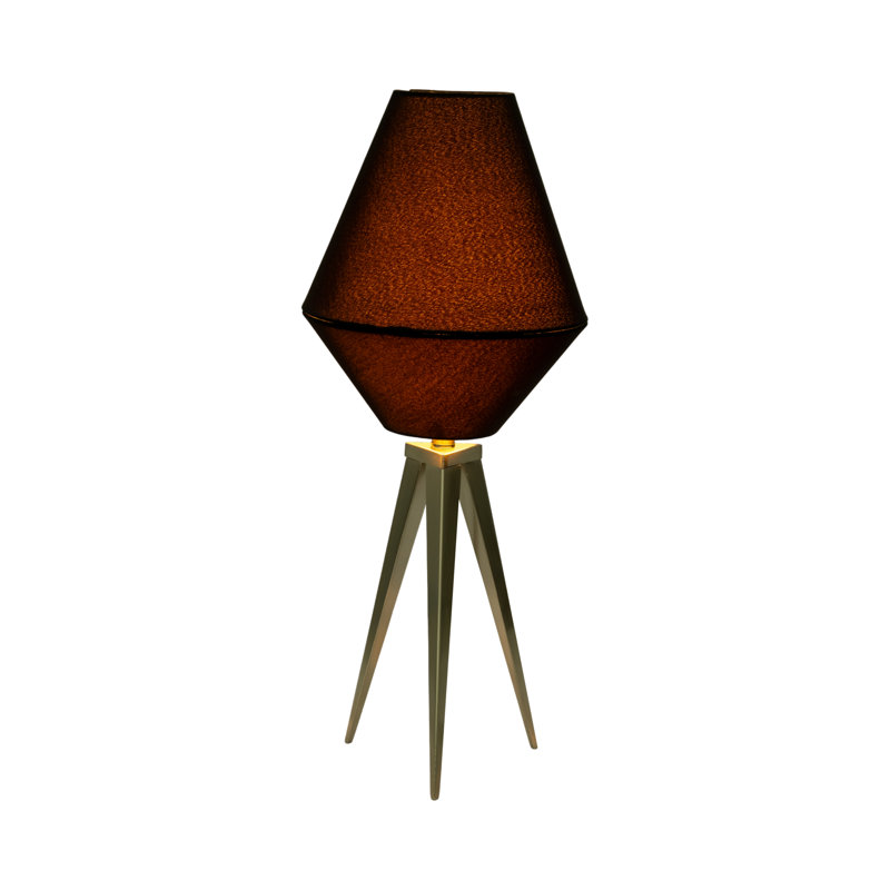 Lampe de table à trépied en métal 27 po, noire - 12 po x 12 po x 27 po