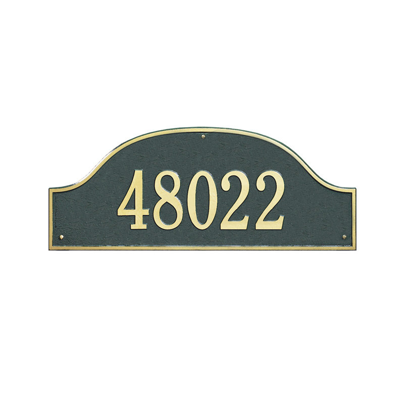 Plaque d'adresse murale 1 ligne Admiral, Cuivre antique, Oui