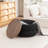 Upholstered Round Storage Ottoman-455693999