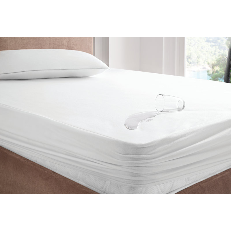 Protège-matelas Tewksbury, silencieux, doux et durable, lavable à la machine jusqu'à 90 degrés, Grand