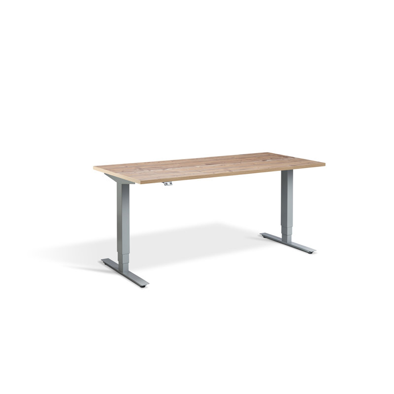 Trexler Metal Base Standing Desk, Timber/Silver, 1300cm H x 1400cm W x 800cm D
