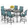 Alyne 6 - Person Metal Patio Dining Set with Rectangular Table