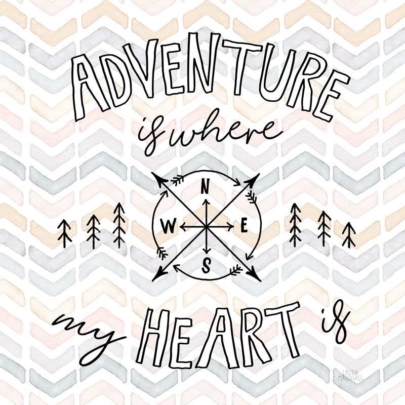 World Traveler III Chevron by Laura Marshall - Wrapped Canvas Print, 51cm H x 51cm W
