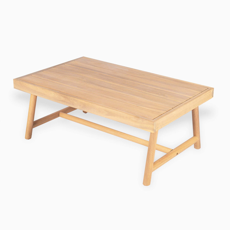 Patio Acacia Wood Rectangle Coffee Table, Teak