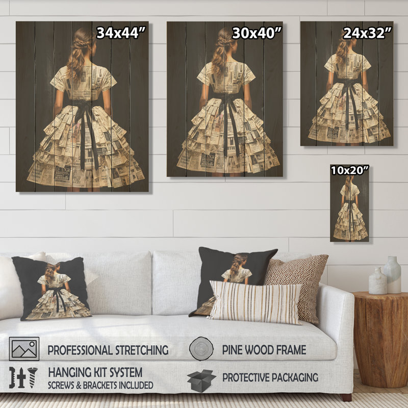 Gray Modern Ballet Dance Motion II - Ballet sur bois, H 20 po x l 10 po