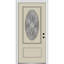 Petite porte d'entrée pré-suspendue ovale en fibre de verre 1 panneau Grace-341870257-341870258
