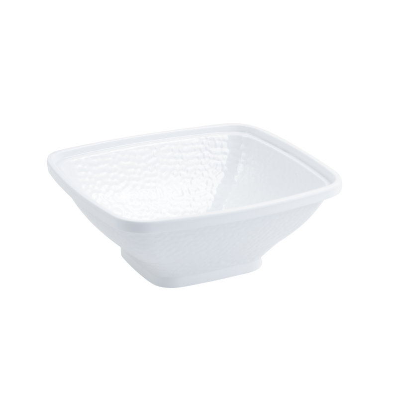 Mélamine carrée Dynasty 64 oz liq. Bol de service, Blanc