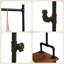 Portant à vêtements, support à vêtements robuste, support à vêtements à roulettes de style industriel avec tablette, pour chambre à coucher, salle de lavage, magasin de détail, brun rustique et noir