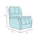 Fauteuil inclinable standard en similicuir de 36,5 po de largeur Jurni
