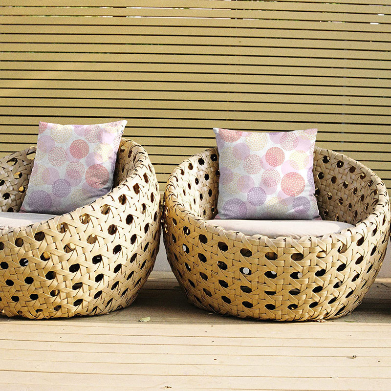 Indoor/Outdoor Square Throw Pillow Cover, Printed Cushion Cover, 40.6cm x 40.6cm