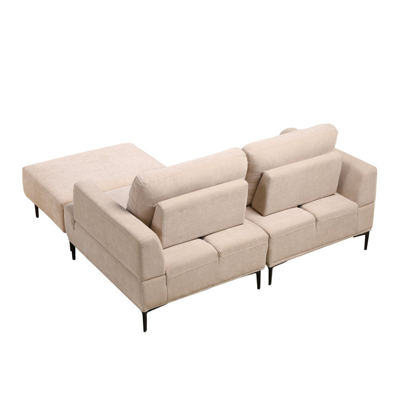 Canapé 71 po avec tabouret 1 pièce, Beige