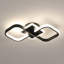 Black 2-Light 40cm LED Ceiling Light Flush Mount