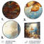 Cottage bleu orange papillon I - Art mural animal en métal-1279252996