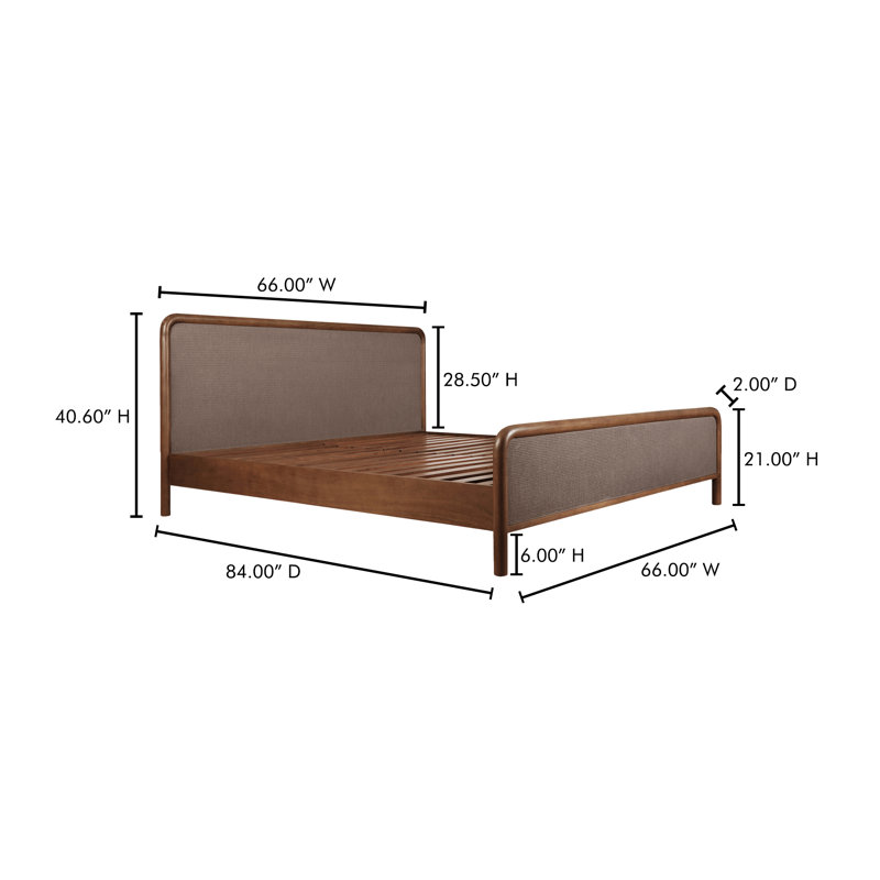 Rye Bed Warm Brown, Queen