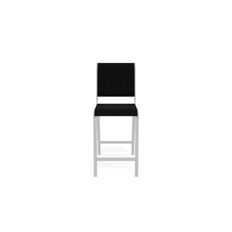 Tabouret de bar 26 po Holna, Noir 5D Sunbrella®, Blanc texturé