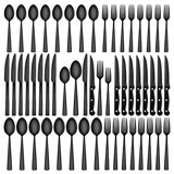 72-Piece Stainless Steel Flatware Set Service for 12