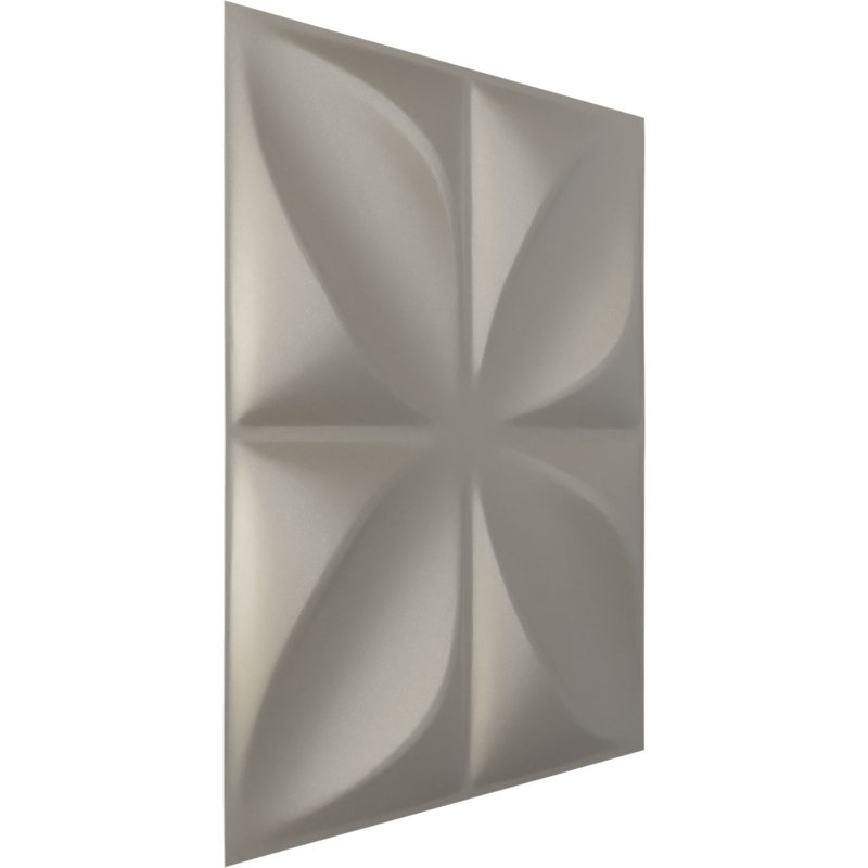 Panneau mural décoratif 3D Helene EnduraWall l 11 7/8 po x H 11 7/8 po, aluminium brillant (couvre 0,98 pi. Ca.)
