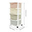 Tiroir de rangement à 4 tiroirs avec roulettes-1239843333