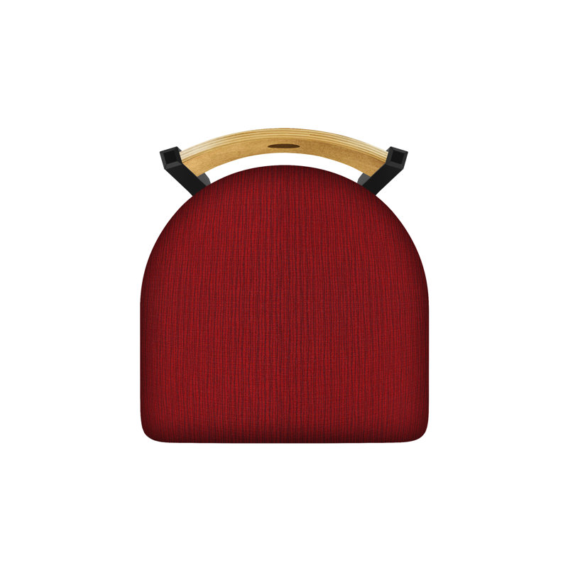 Tabouret pivotant Voltaire, Érable moyen, Siège Graph Ruby / dossier moyen érable, Noir froissé
