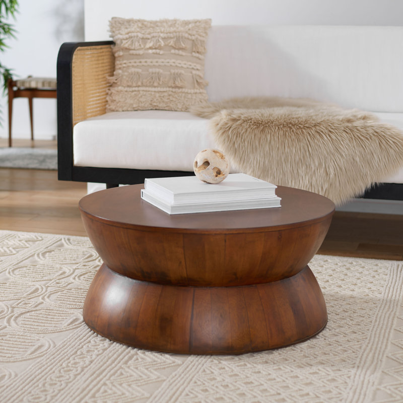 Fudo Round Coffee Table, Brown