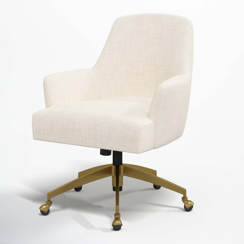Chaise de travail Ambau, Lin classique talc