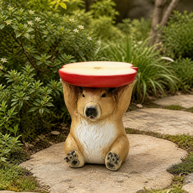 Capybara Stool with Apple Slice Top