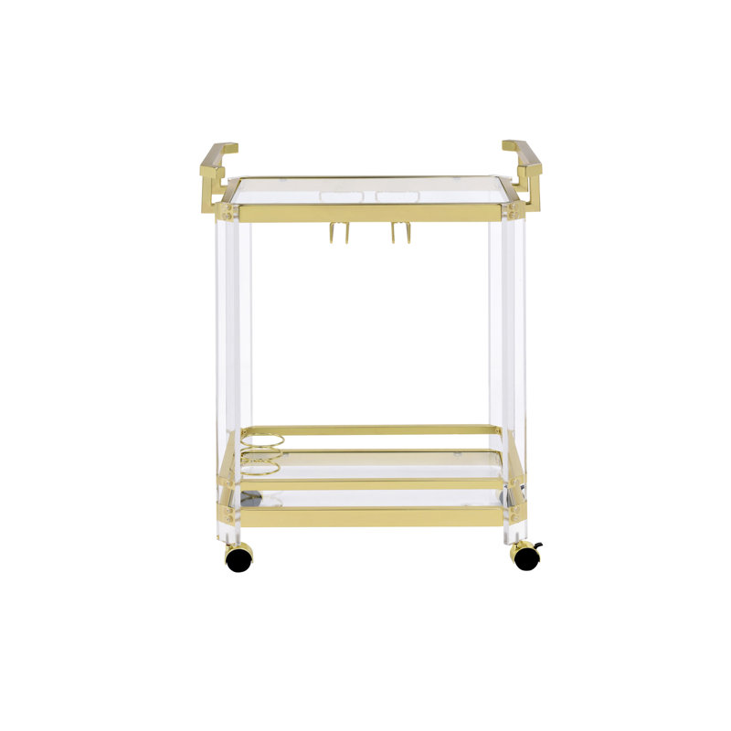 Aerin - Server Cart With Casters - Gold