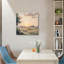Prairie Sunrise View, Built-In Wooden Frame Wall Art, 16L X 16W