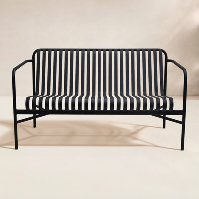 Abra 53.35'' Wide Straight Powder Coated Steel Loveseat