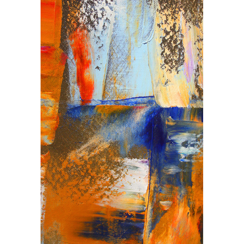 Abstract Painting - Wrapped Canvas Print, 122cm H x 81cm W x 3.8cm D