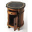 Montero Fossil Stone Drum Side Table