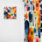 Taurus Colorful Geometric Mid Century Shapes I - Modern Velvet Curtain - Room Darkening - 1 panel-354960960